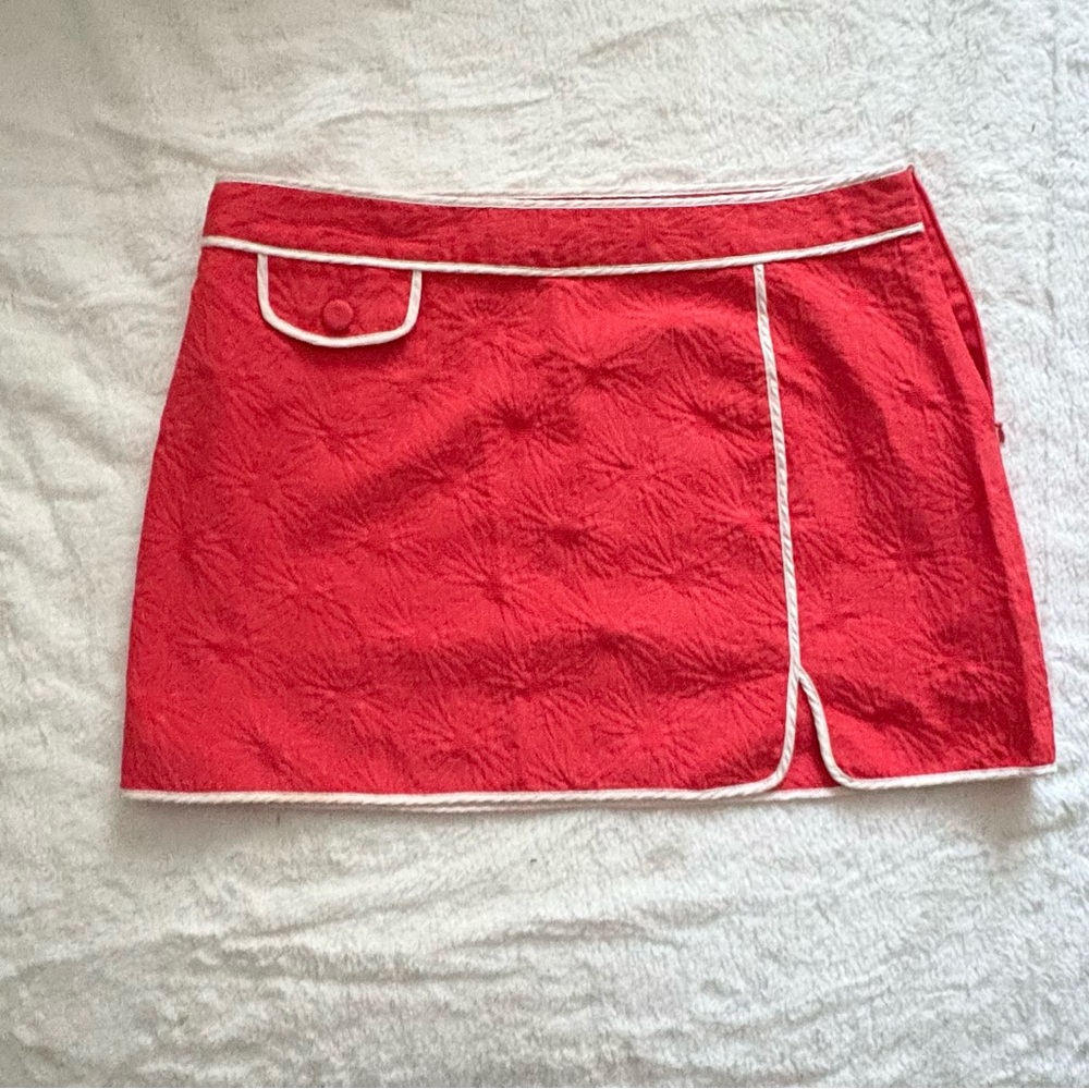 Red Skirt with White Trim